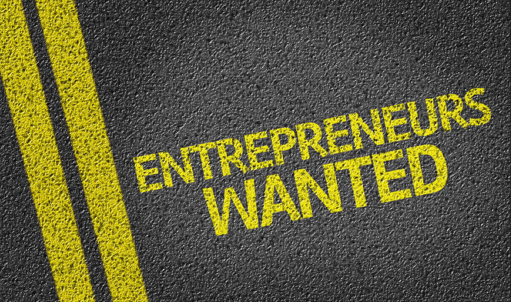 Entrepreneurs Wanted written on the road